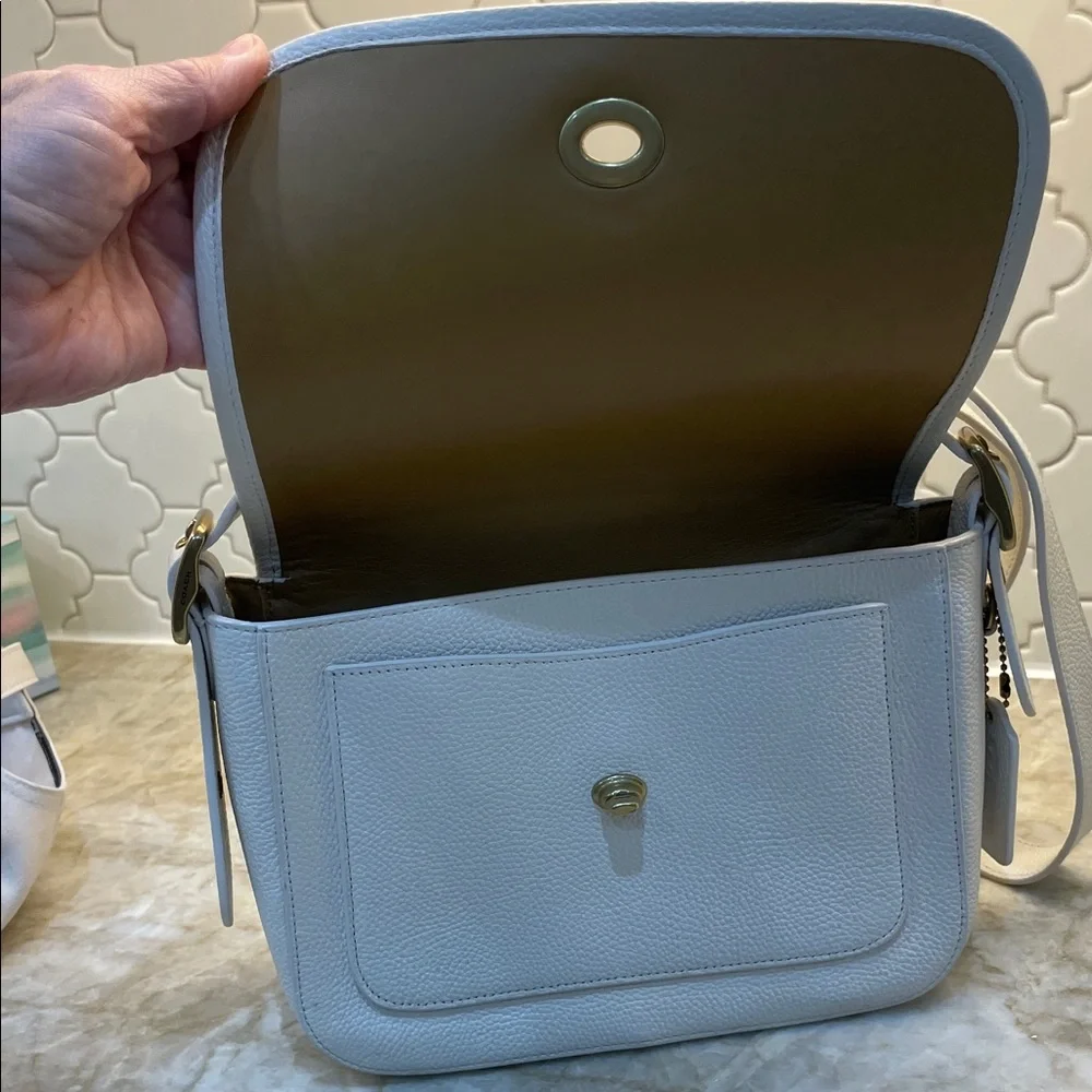 Coach Cream Crossbody Bag with Gold Accents - Picture 6 of 9